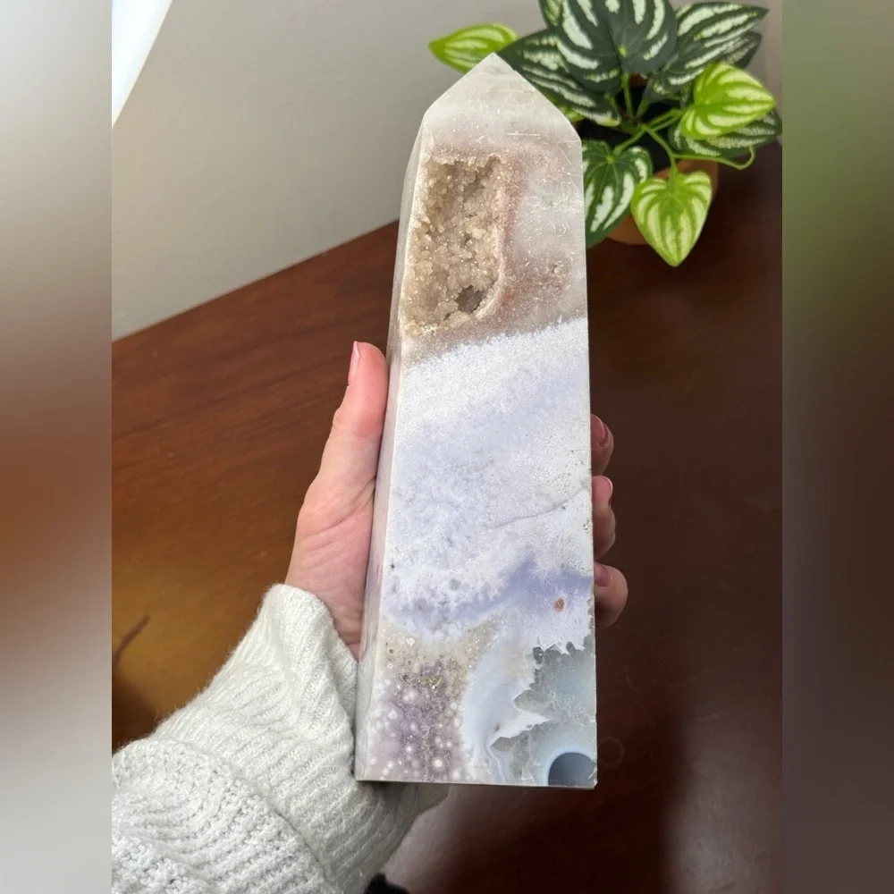 4lb Huge Pink Amethyst Crystal Druzy Tower